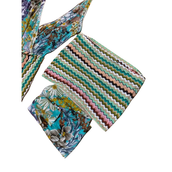 Missoni Made‎ in Italy Silk Knit Jumpsuit 2 in 1 Tube Top Floral Size 44 $3400 - Picture 2 of 6